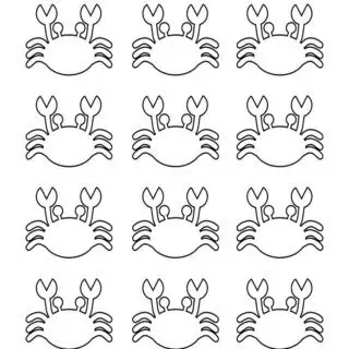 Crab Template - Twelve Crabs | Planerium