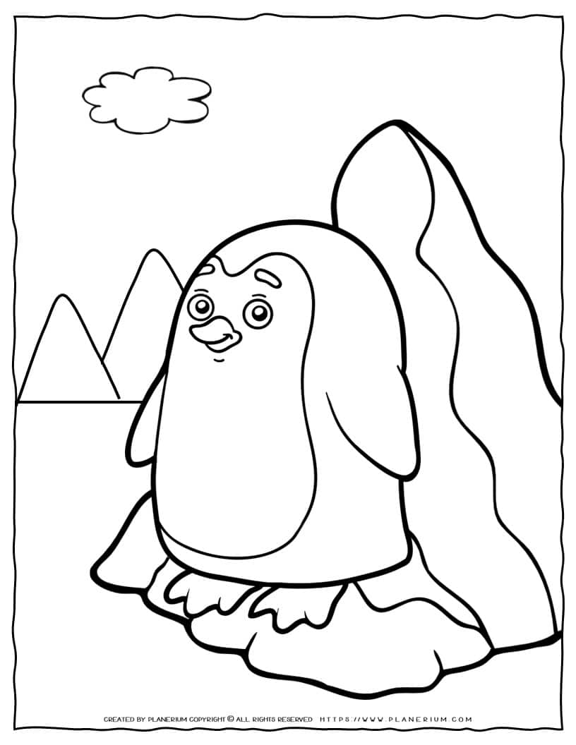 baby penguin coloring pages