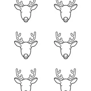 Deer Outline - Six Deer Heads | Planerium