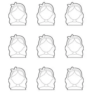 Girl Face Template - Nine Girls | Planerium