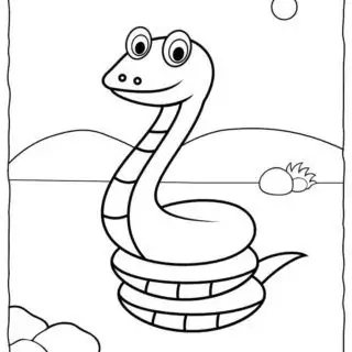 Snake Coloring Page | Planerium