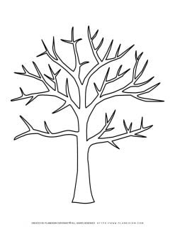 Tree Outline - Leafless Tree 