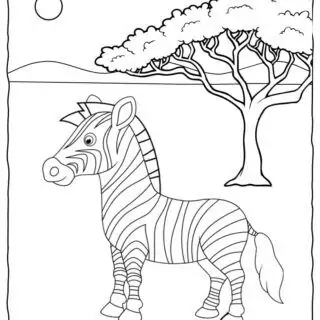 Zebra Coloring Page | Planerium