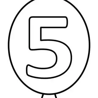 Balloon Outline - Number Five | Planerium
