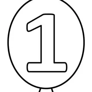 Balloon Outline - Number One | Planerium