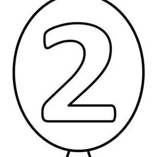 Balloon Outline - Number Two | Planerium