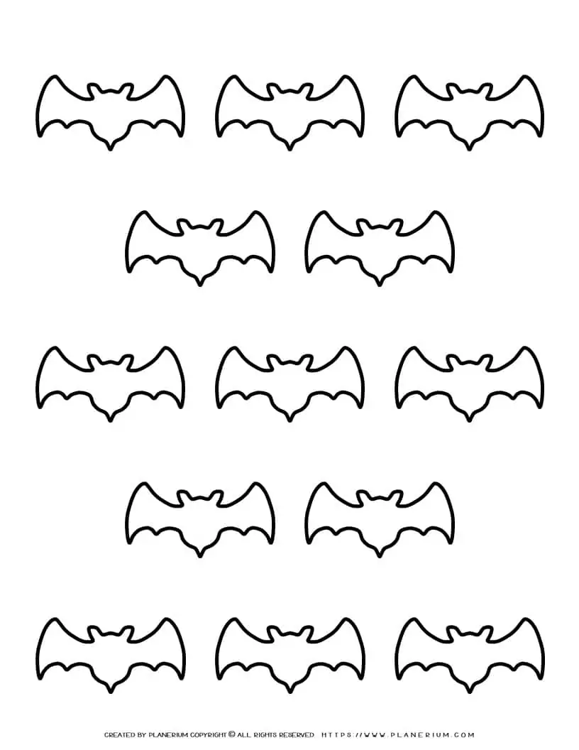 Bat Outline - Thirteen Bats | Planerium