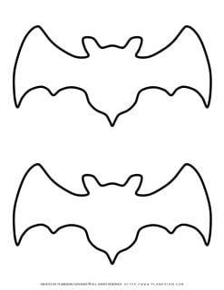 Bat Outline - Two Bats | Planerium