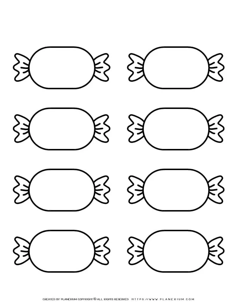 Candy Template - Eight Candies | Planerium