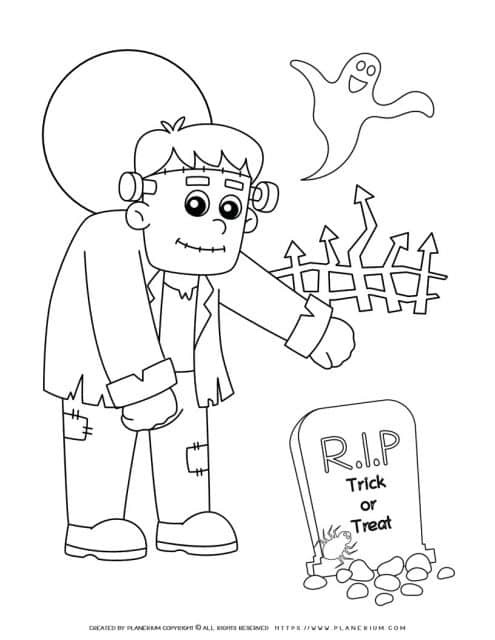 Frankenstein Coloring Page | Planerium