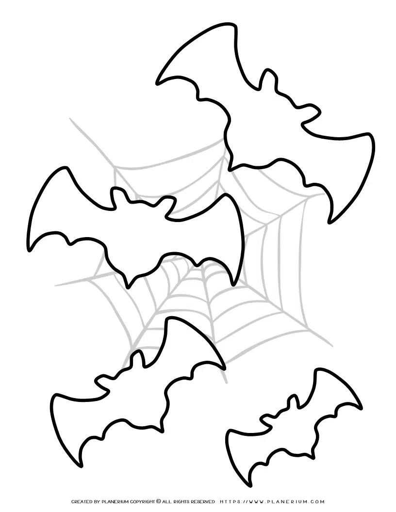 halloween bats printable coloring pages