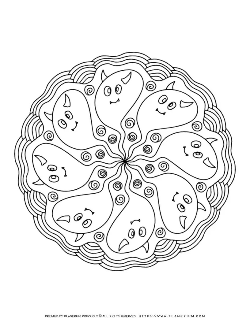 Halloween Mandala - Devils | Planerium