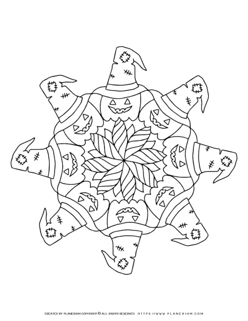 Halloween Mandala - Jack O Lantern | Planerium