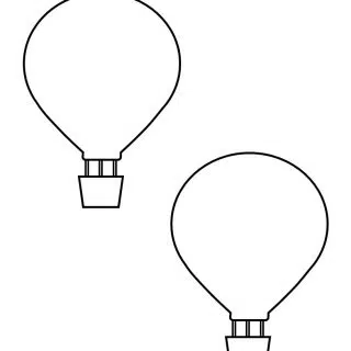 blank hot air balloon template
