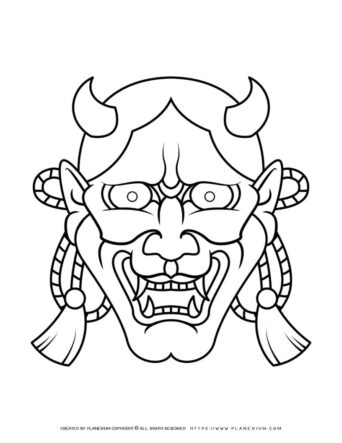 Oni Mask Drawing | Planerium