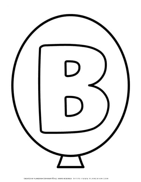 Outline Balloon - Letter B | Planerium