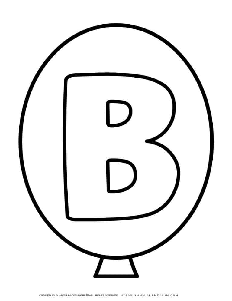 Outline Balloon - Letter B | Planerium