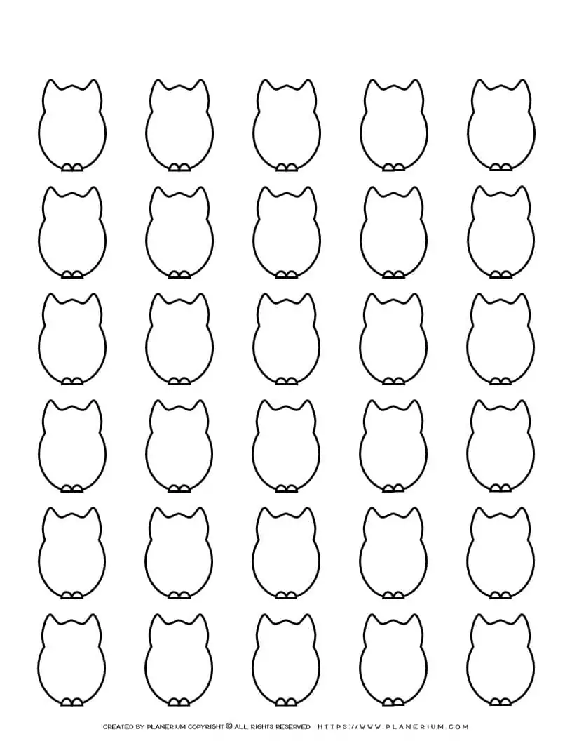 Owl Template - Thirty Owls | Planerium