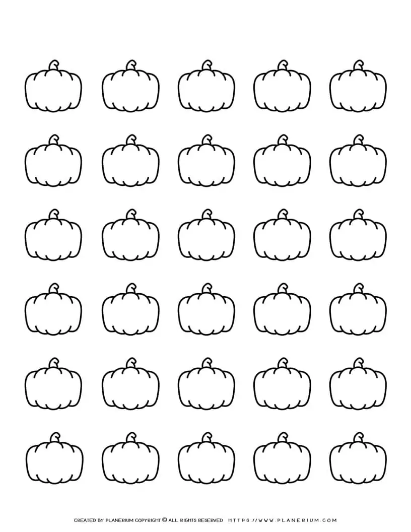Pumpkin Template - Thirty Pumpkins | Planerium
