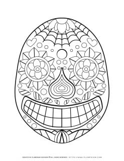 Sugar Skull Outline Planerium   Sugar Skull Outline Planerium 247x320 