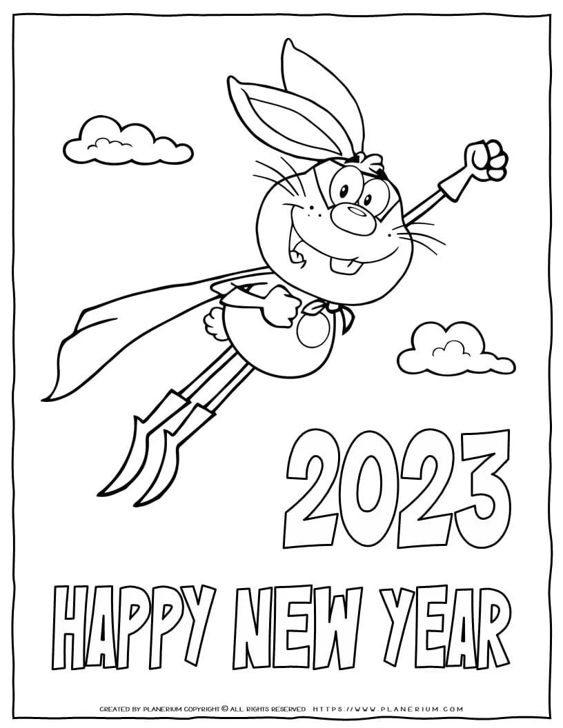 ballerina kids drawing happy new year 2024 card №208903