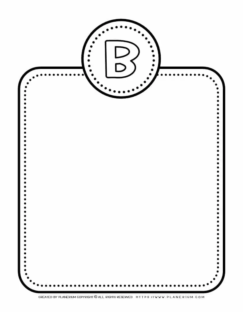 Alphabet Letter Templates - Letter B | Planerium