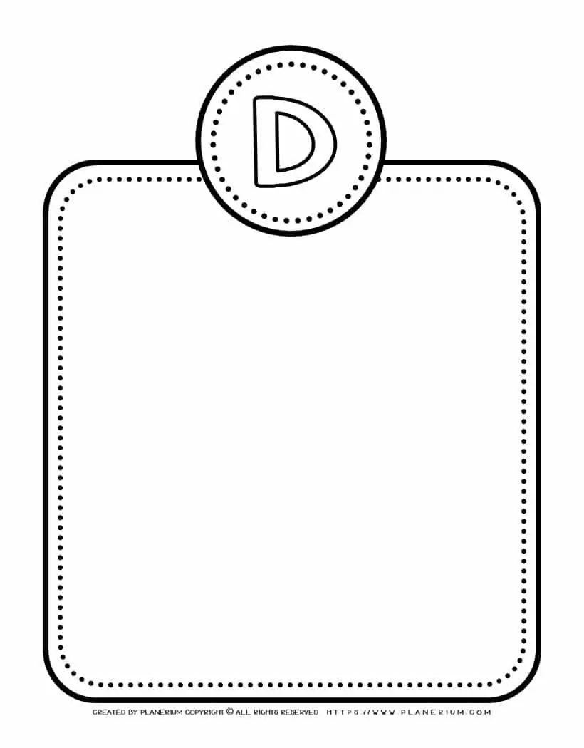 Alphabet Letter Templates - Letter D | Planerium