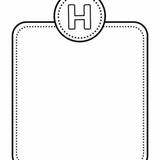 Alphabet Letter Templates - Letter H | Planerium
