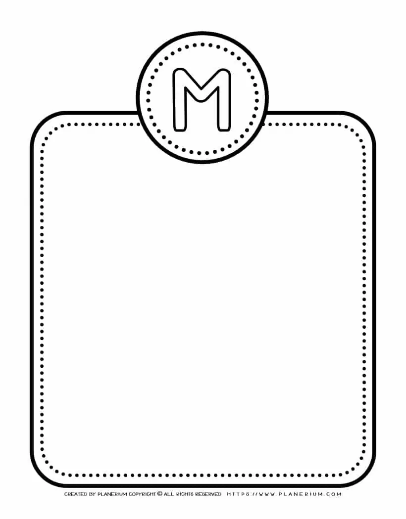 Alphabet Letter Templates - Letter M | Planerium