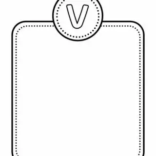 Alphabet Letter Templates - Letter V | Planerium