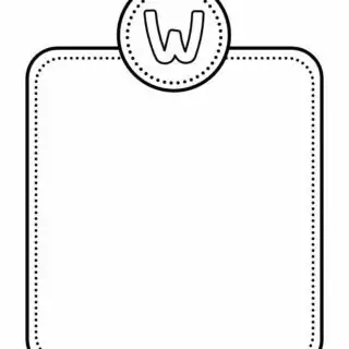 Alphabet Letter Templates - Letter W | Planerium