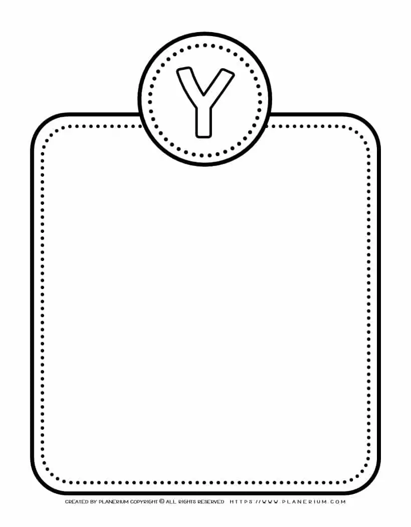 Alphabet Letter Templates - Letter Y | Planerium