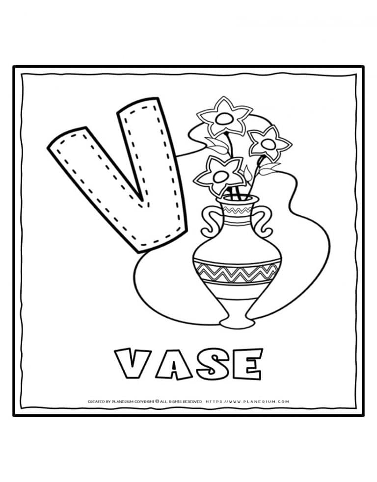 Alphabet Coloring Pages - English Letters - Capital G | Planerium