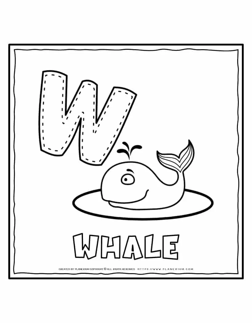 English Alphabet - Letter W | Planerium