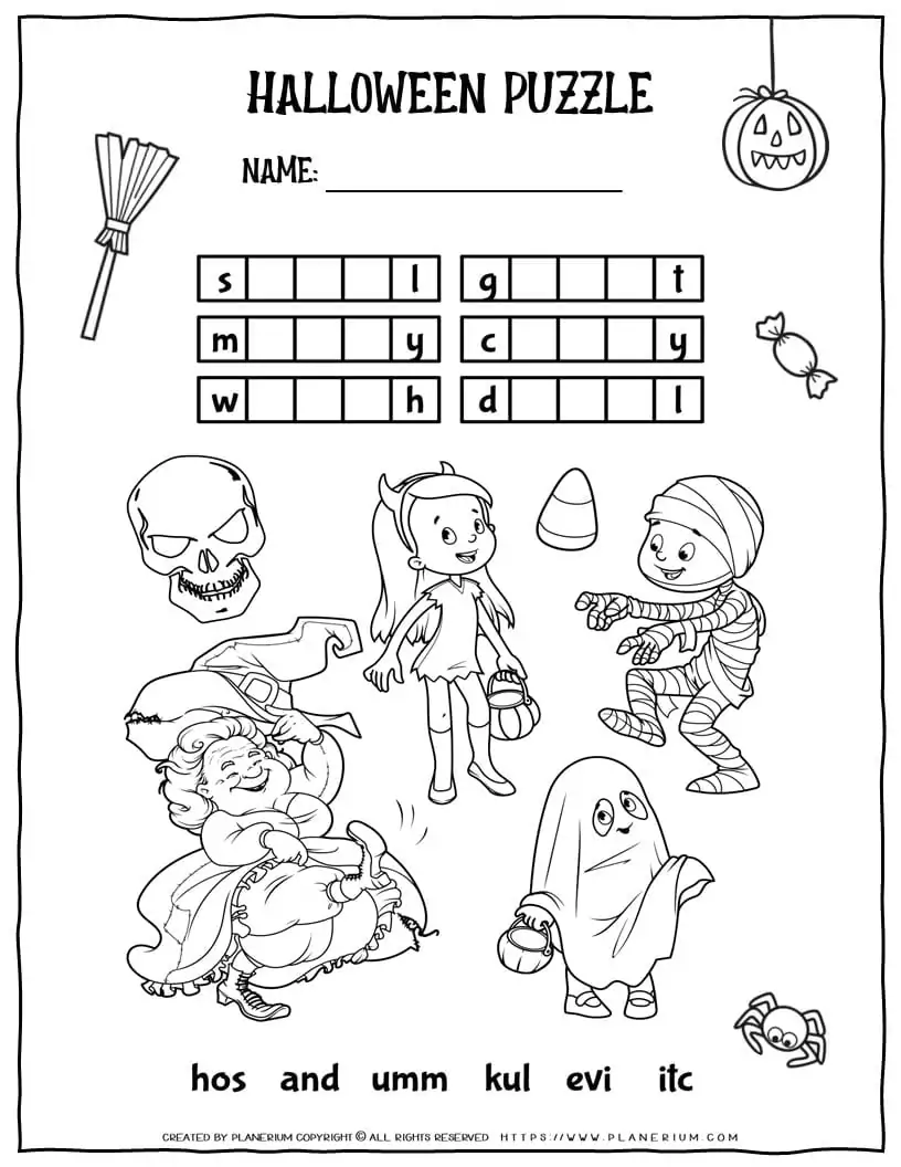 Halloween Game - English Puzzle Game| Planerium