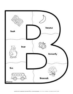 Alphabet Printable - Letter B Puzzle | Planerium