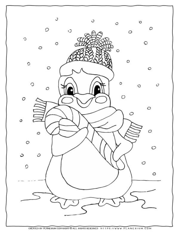 christmas-penguin-coloring-pages