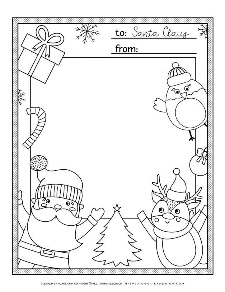 Santa Letter Template Printable | Planerium