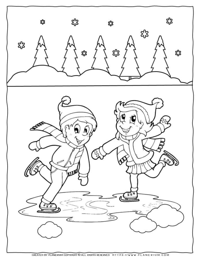 Ice Skate - FREE Printable Template | Planerium