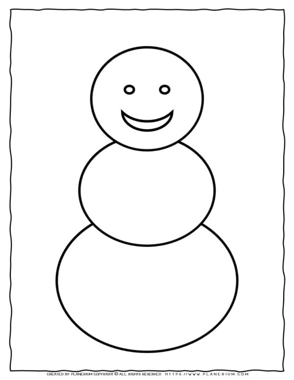 Happy Snowman Outline | Planerium