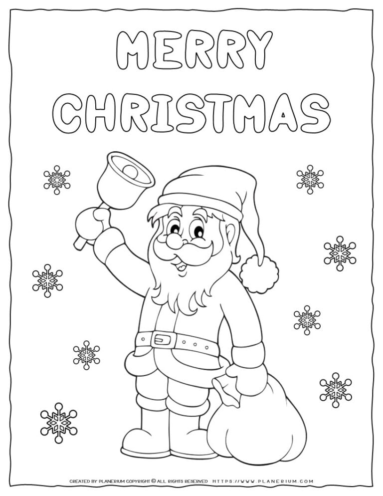 Santa Clause Coloring Page 