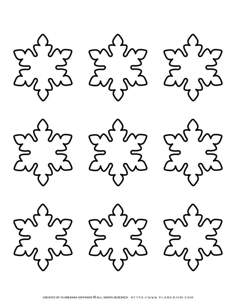 snowflake outline printable