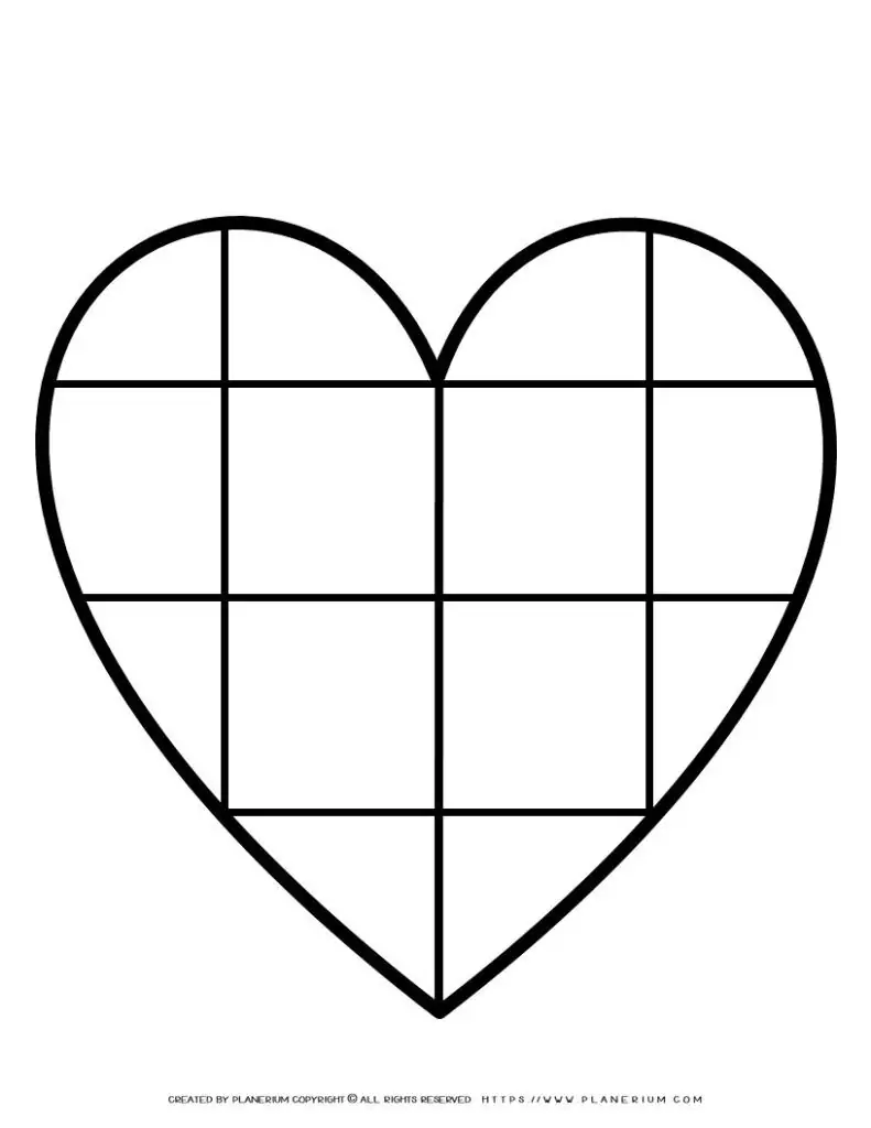 Grid Heart Template | Planerium