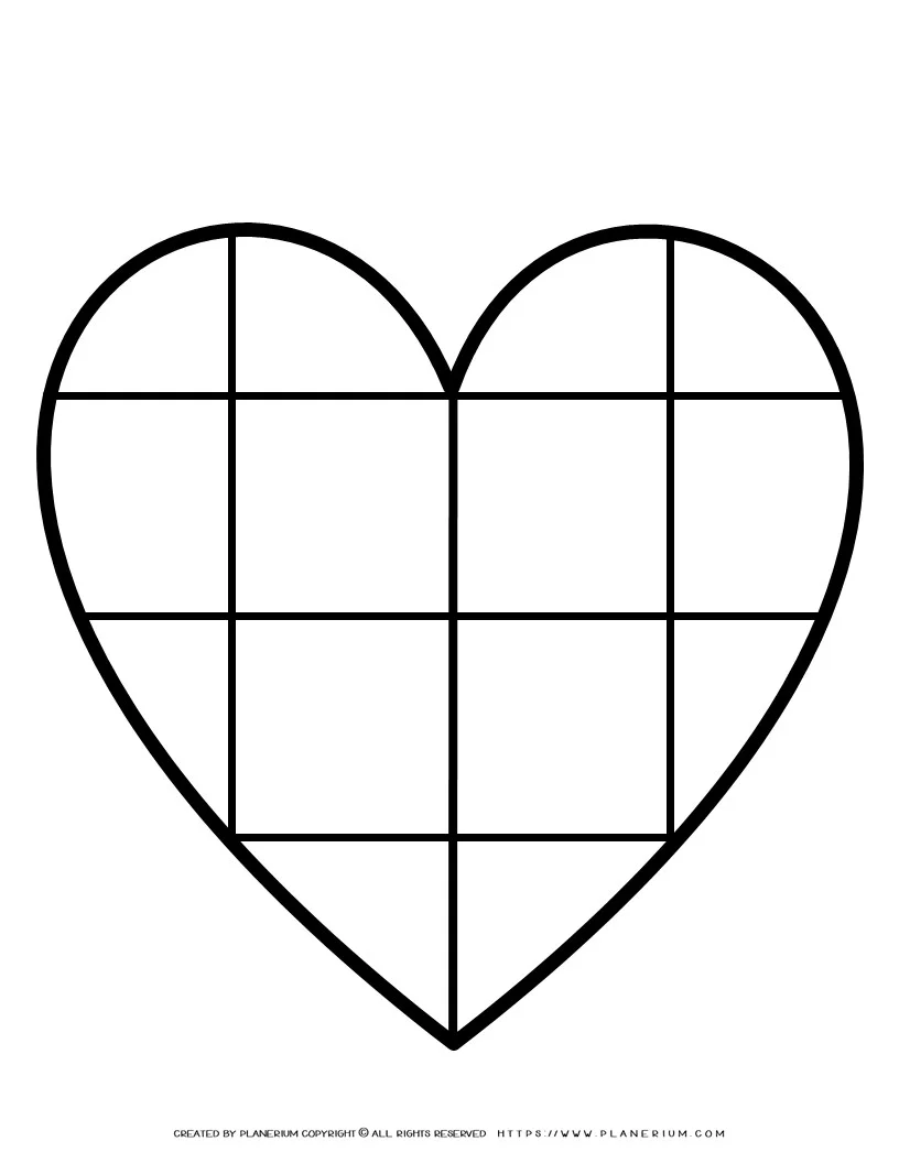 full page heart template