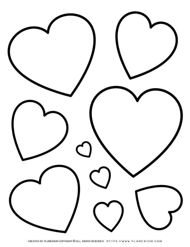 Heart Shapes Template | Planerium