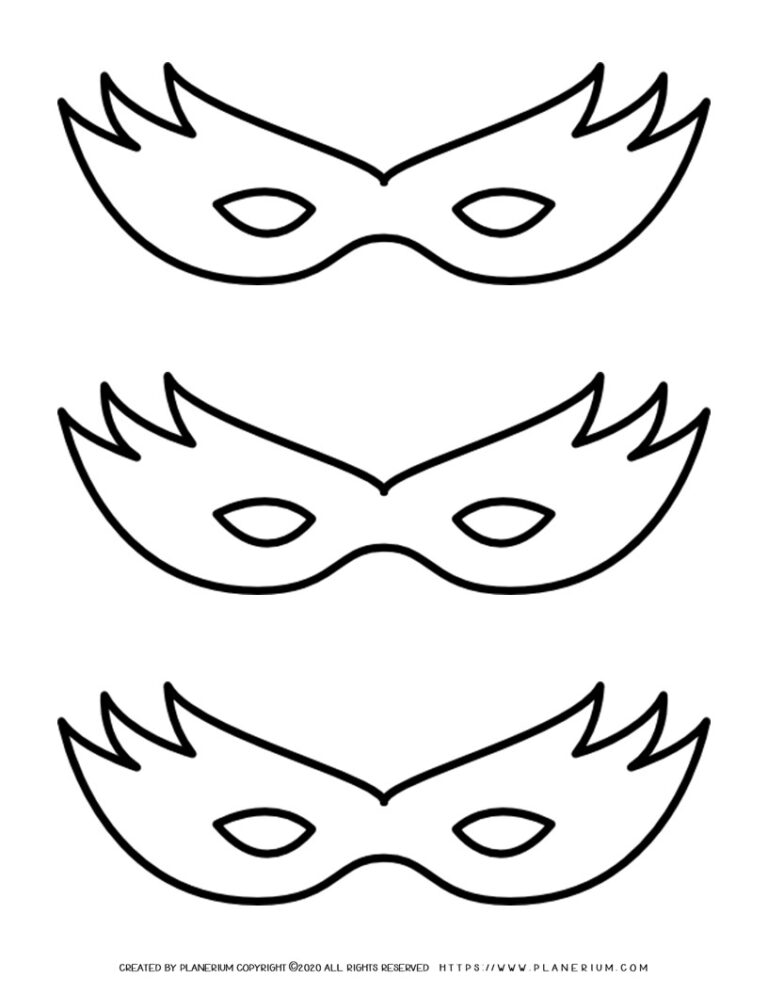 Carnival Mask Template Printable | Planerium