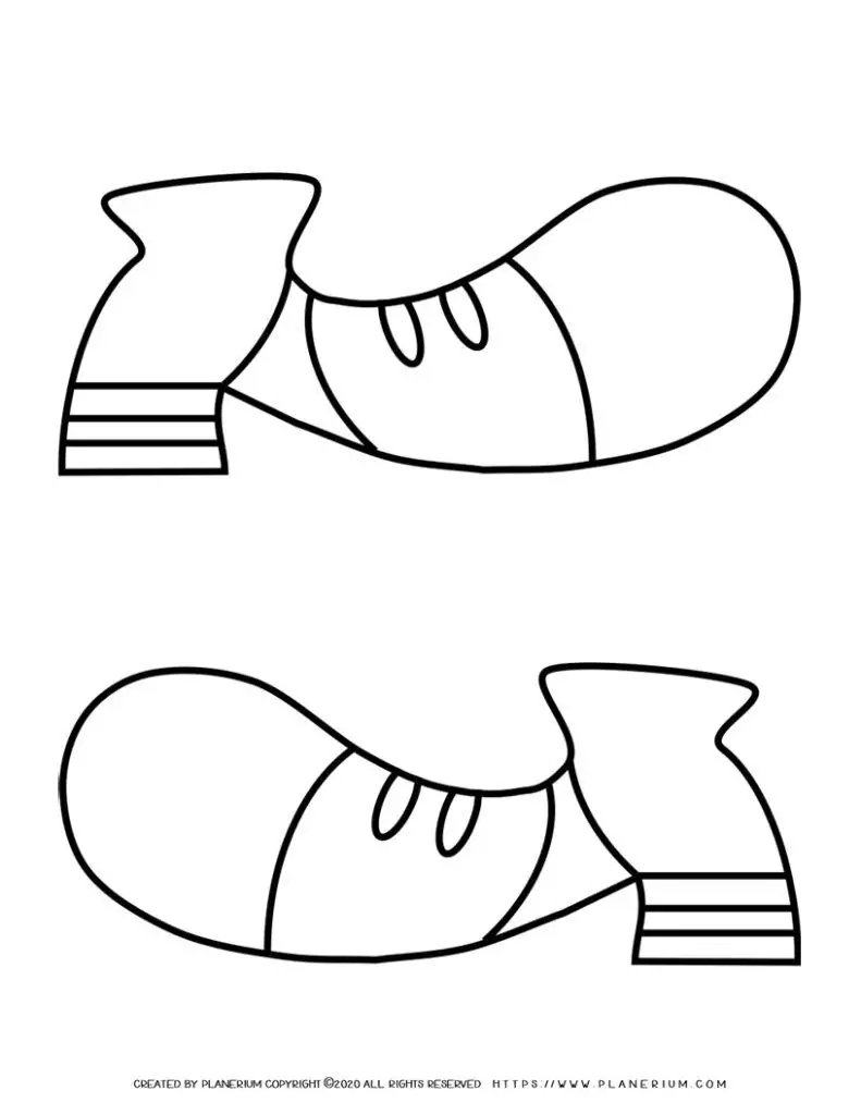 Clown Shoes Template
