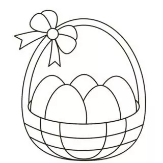 Easter Basket Coloring Page | Planerium