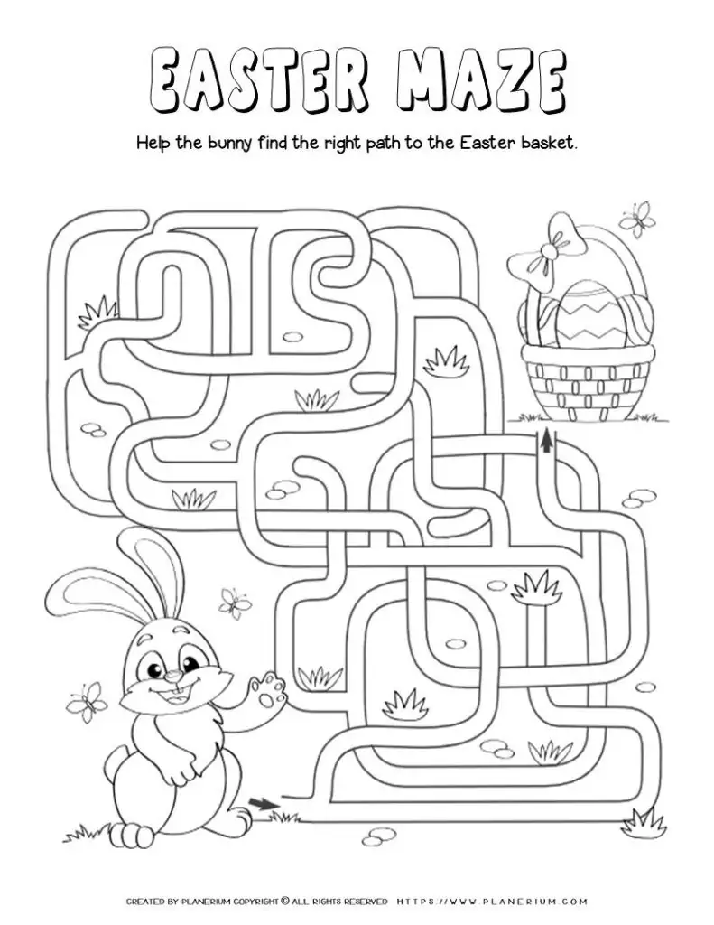 Easter Maze Printable | Planerium
