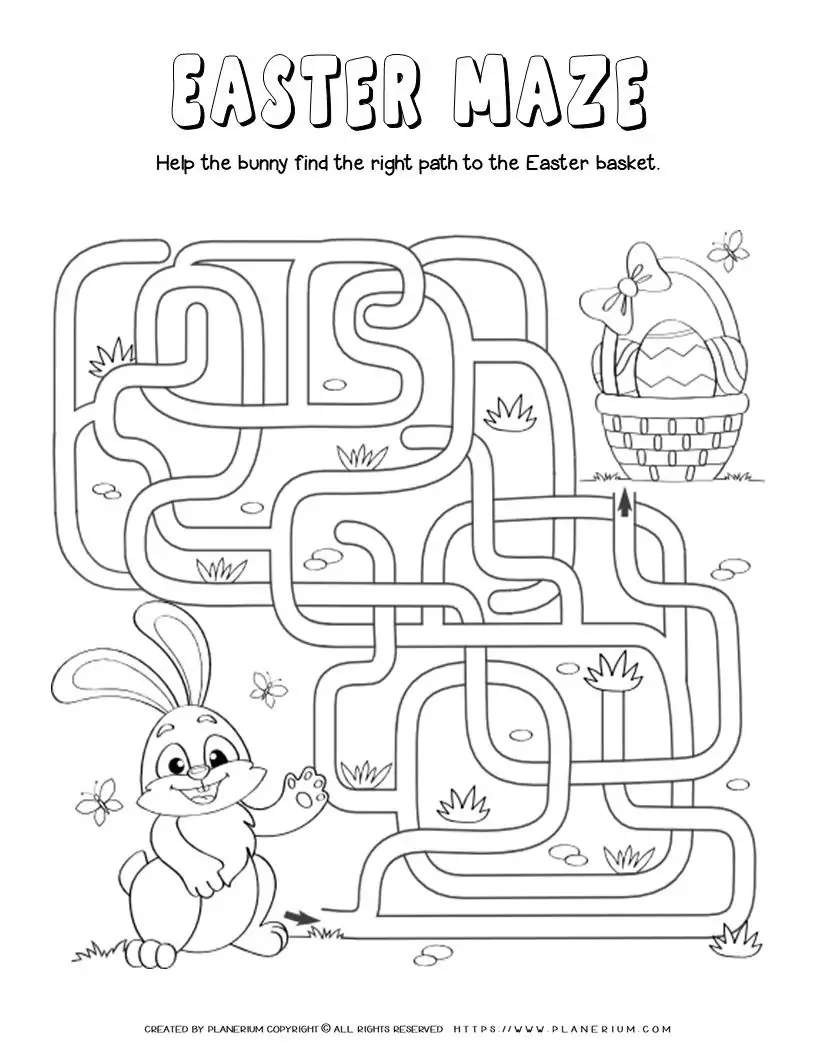 Easter Maze Printable | Planerium